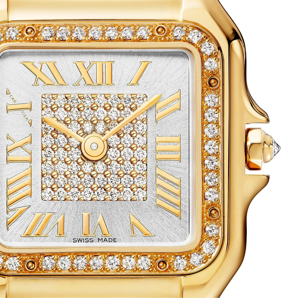 Panthère de Cartier Medium Model | 27mm, 18K Yellow Gold, Diamond Silver Dial