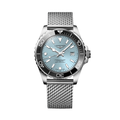 longines HydroConquest 42mm - Blue, Black Bezel on Mesh Bracelet