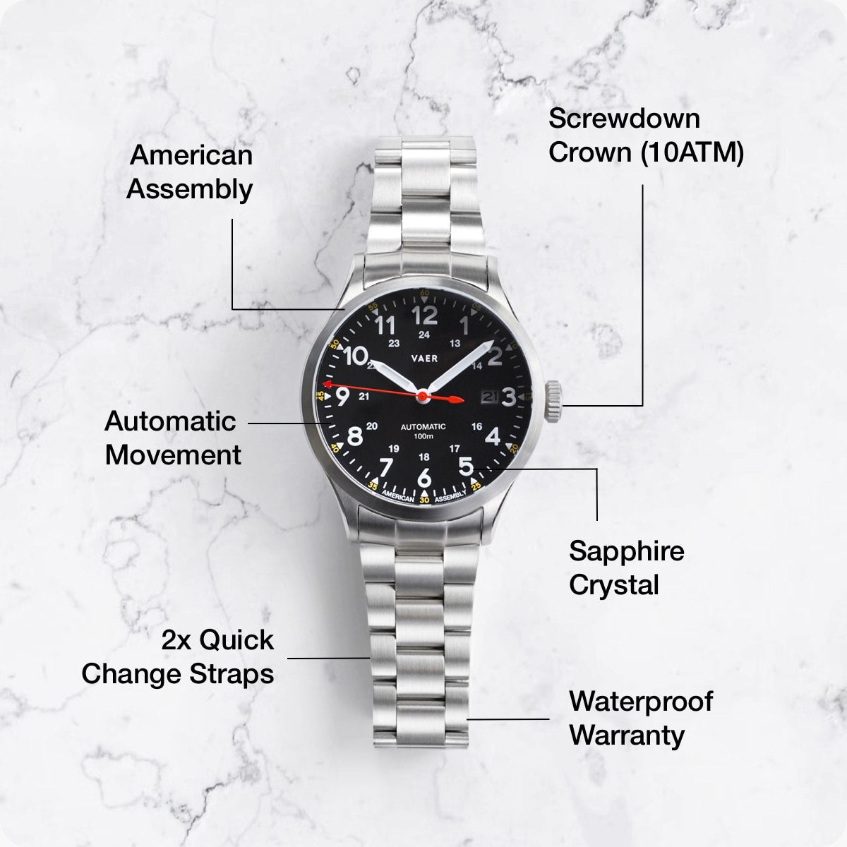 A5 Field Black Auto - 40mm USA