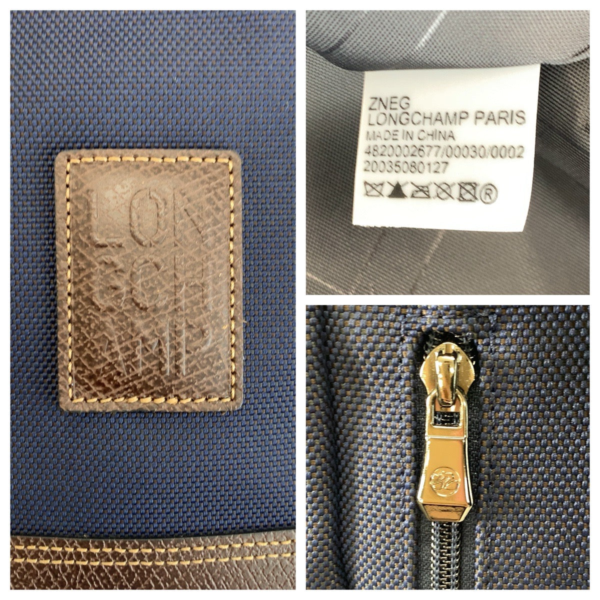 Longchamp Boxford Canvas Leather Backpack