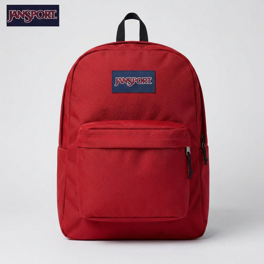 JanSport Backpack (Red/Burgundy/Sky Blue)