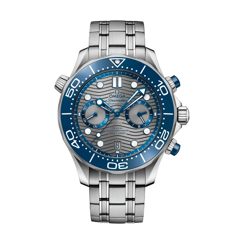 OMEGA Seamaster Diver 300M 44mm - Grey Dial w/ Blue Bezel on Bracelet
